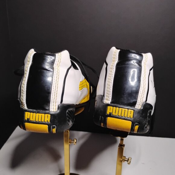 Puma Ducati Panigale 50 MG Leather Shoes Mens Size 13US White SpectraYellowBlack - Picture 10 of 13